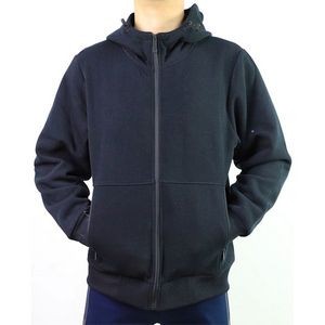 Men's Full Zip Hoodies -S-2X, Black, Fleece (Case of 12)