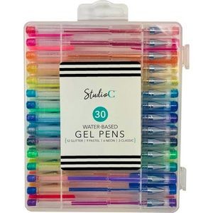 Gel Pens - 30 Pack, Assorted Ink (Case of 24)