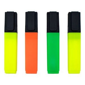 Highlighters - 4 Pack, Assorted Colors, Chisel Tip (Case of 96)
