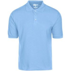 Men's Polo Shirts - Light Blue, Size Large (Case of 24)