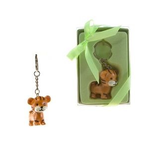 Baby Tiger Key Chains - Gift Box, Ribbon (Case of 48)