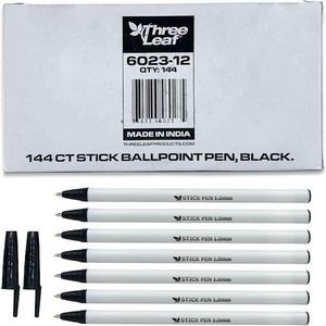 Stick Ball Point Pens - Black Ink, 1728 Count (Case of 12)