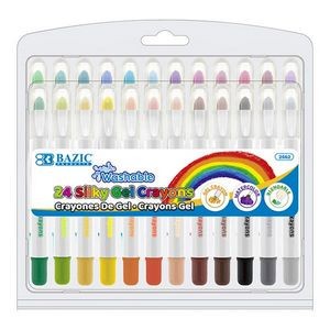 Gel Crayons - 24 Colors, Storage Case (Case of 12)