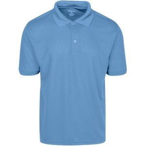 Men's Polo Shirts - Light Blue, Size Medium (Case of 24)