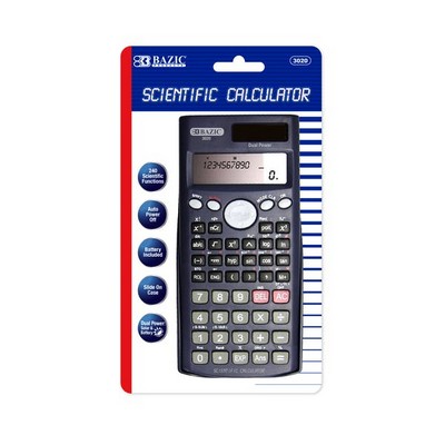 Scientific Calculator - 240 Function, Slide-On Case, Solar & Battery (