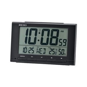 Seiko QHL090K Desk Digital Alarm Clock - Black