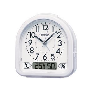 Seiko QHE191W Desk Alarm Clock - White