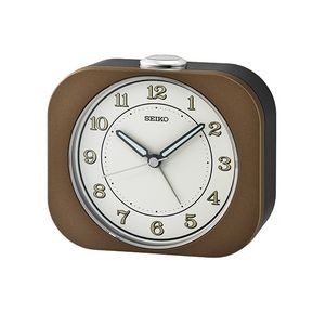 Seiko QHE195B Bedside Desk Alarm Clock - Brown
