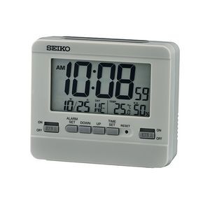 Seiko QHL086N Classic Desk Alarm Clock - Grey