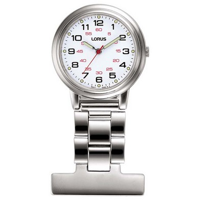 Lorus RG251C nurse clip-on watch - silver