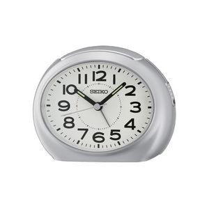 Seiko QHE193S Desk Alarm Clock - Silver