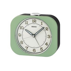 Seiko QHE195M Bedside Desk Alarm Clock - Green & White