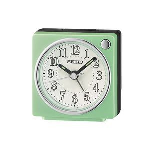 Seiko QHE197M Bedside Desk Alarm Clock - Green & White