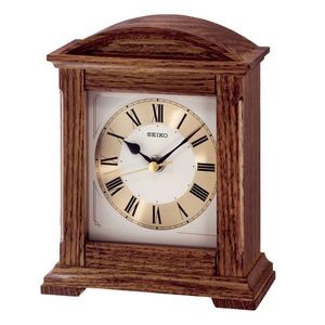 Seiko QXG123B Wooden Mantel Desk Clock