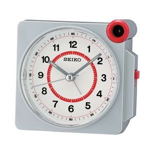 Seiko QHE183S Desk Alarm Clock - White & Red