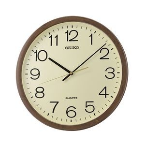 Seiko QXA806B Wall Clock - Brown & Cream