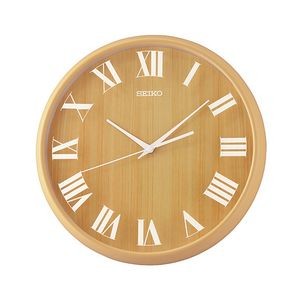 Seiko QXA810A Shinrin Round Wall Clock - Light Brown