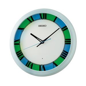 Seiko QHA010L Decorator Clock - Green & Blue