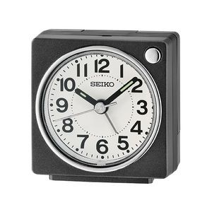 Seiko QHE196K Bedside Desk Alarm Clock - Black & White