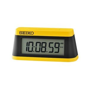 Seiko QHL091Y Digital Alarm Clock - Black & Yellow