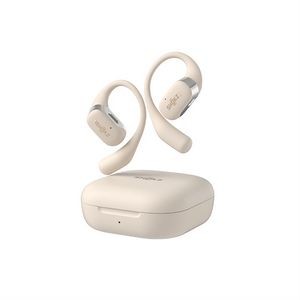 Shokz OpenFit Beige Bluetooth Headset Noise Cancelling Mic Around Ear Air Conduction - MS52888