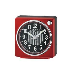 Seiko QHE197R Bedside Desk Alarm Clock - Red & Black