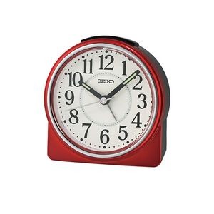 Seiko QHE198R Bedside Desk Alarm Clock - Red & White