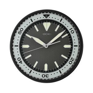 Seiko QXA791T Modern Wall Clock - Black & Grey