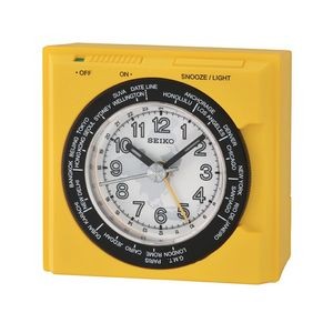 Seiko QHE181E Desk Alarm Clock - Yellow
