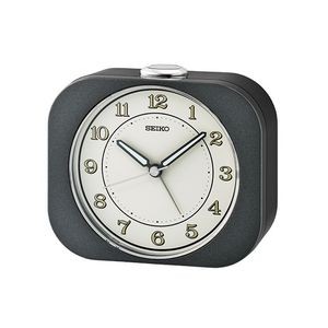Seiko QHE195K Bedside Desk Alarm Clock - Black & white