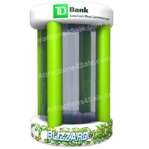 Blizzard of Dollars Circular Inflatable Cash Cube