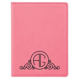 Passport Holder, Pink Faux Leather