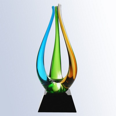 Majesty Art Glass Award 12 1/4"H