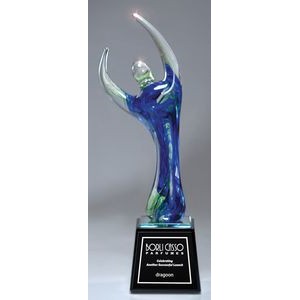 Blue Celebration Art Glass Award 14