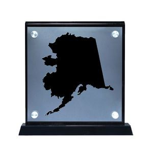Floating Alaska Map Shape Award