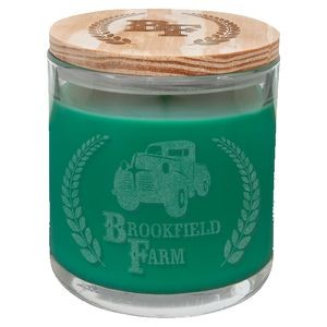 Fresh Pine Candle in a Glass Holder with Wood Lid, 14 oz