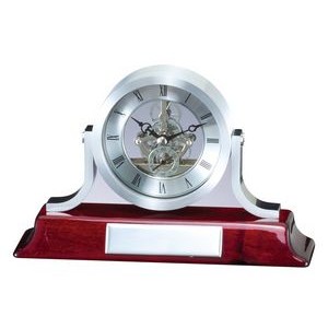Rosewood Quartz Clock, 8 1/4" x 5"