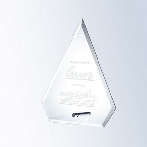 Beveled Arrow Jade Glass Award w/Aluminum Pole, 9"H
