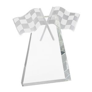 Racing Flag Crystal Award, 7"H