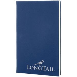 Blue Faux Leather Journal, Engraved, 5 1/4" x 8 1/4"