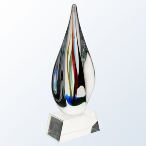 Candy Stripes Art Glass Award, 12"H