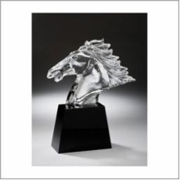 Crystal Horse Head Award, 12 1/2"H