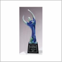 Blue Celebration Art Glass Award 11