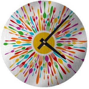 Full Color Round Wall Clock, 8.125" dia