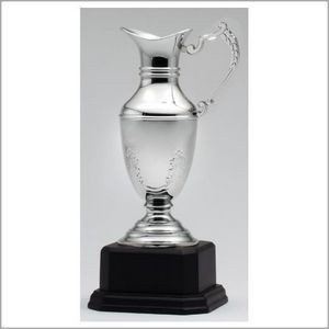 Nickel Plated Claret Jug Trophy 12 1/2" H