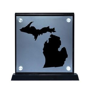 Floating Michigan Map Shape Award