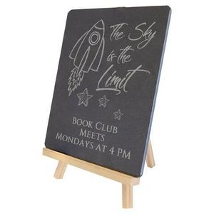 Desk Slate Plaque with Wood Easel, 8 1/4"L x 11 3/4" (H)