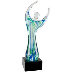 Victory Dance Art Glass Award 12"H