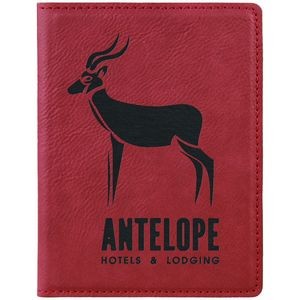 Passport Holder, Rose Faux Leather