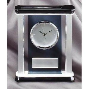 Smoked Glass Clock 7 1/2"W X 9"H